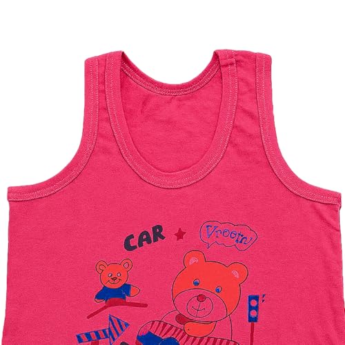 Image of Kidbea 100% Organic Soft Cotton Muslin Sleeveless Jhabla for Baby Boys | Regular Fit Vest for Infant Summerwear Set I GOTS Certified