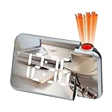 Sveglia digitale a proiezione con display a LED, temperatura, snooze, data, ora, luminosità regolabile a 180°, doppio orologio per camera da letto