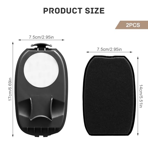 2 Stück Filter und Filterwatte, für Philips AquaTrio 9000 Serie XW9383 XW9385 XW9382 von Zubehör, Waschbar und wiederverwendbar, ein guter Helfer für die Reinigung Ihres Zuhauses (Schwarz)