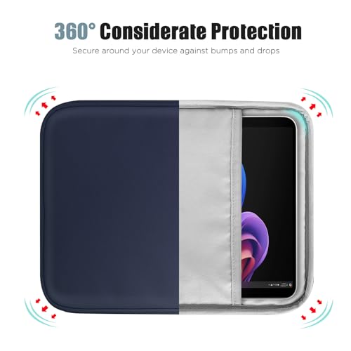 Image of TiMOVO 9-11 inch Tablet Sleeve Bag with Pocket, Indigo | Fits iPad 11 inch A16 2025, iPad 10.9 inch /10.2 inch, Air 11 inch 5th /4th Gen, Galaxy Tab A9+ /A11 Plus 11 inch