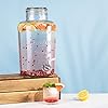 Distributeur de boissons pour réfrigérateur 2,5 L, distributeur de boissons en verre ReaNea avec robinet en acier inoxydable résistant, robinet, pot de jus avec couvercle
