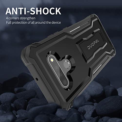 Duopal For Lg Stylo 6 & Lg K71 Case, Military Grade Protection Shockproof Case Built-In Kickstand Compatible With Lg Stylo 6 & Lg K71 Phone 6.8 Inc Black #TOP5