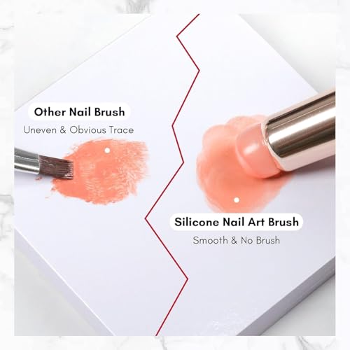 Image of INOG Silicone LipBrush Silicone LipApplicator with Cap Elastic Siliconee LipBalm Applicator Reusable LipMask Applicator LipSmudge Brush for Lipstick LipGloss Lip Tint LipMask LipMakeup Brush (1pcs Rose Pink)