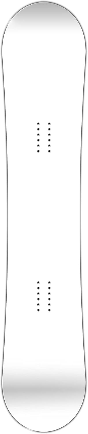 Snowboard Wrap Solid White - Graphic Decal - Includes Application Squeegee - 14 inch x 65 inch fits Most Snowboards - White
