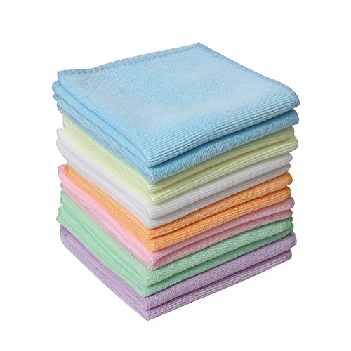 Cabilock 50 Piezas Toalla De Platos Toalla De Limpieza Sucia para Bebé Pañuelo Toalla Toallas De Cocina Toallas De Vidrio Toallas De Microfibra para El Cabello Toallas De Microfibra A