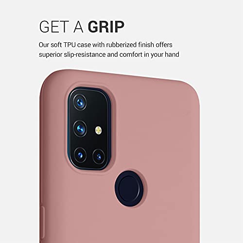 kwmobile Case Compatible with OnePlus Nord N10 5G Case - TPU Silicone Phone Cover with Soft Finish - Winter Rose by kwmobile - Used condition - Image 2