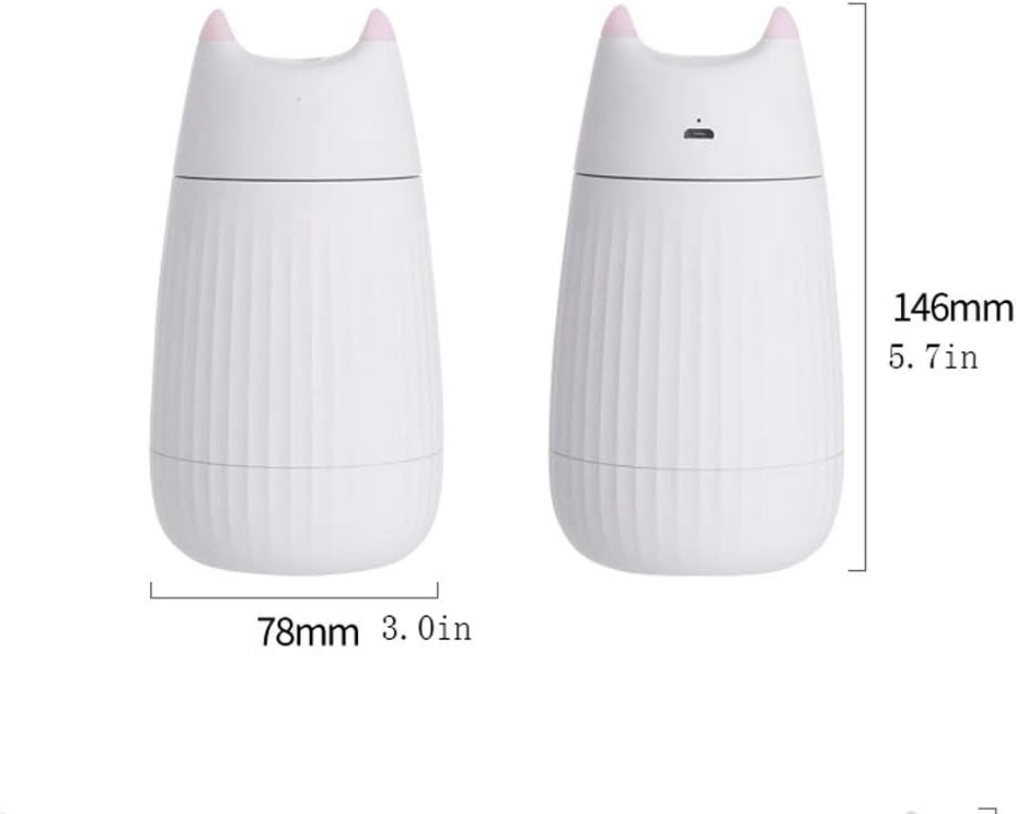 Humidifiers Cat Humidifier Small USB Mini Cute Portable Facial Spray Moisturizer Home Silent Bedroom Large Fog Volume Car Air Conditioner Air(Pink)