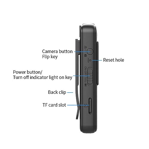 Ywbl-Wh Mini Body Worn Camera 1080P HD Rotatable Lens Covert Security Camera for Home Outdoor Law Enforcement Security Personnel Use - Image 3