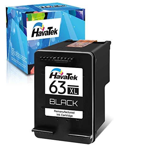 HavaTek Remanufactured Ink Cartridge Replacement for HP 63 63XL (1 Black) to Use with HP Envy 4520 4513 4511 OfficeJet 3830 5252 4650 5258 4655 4652 5255 DeskJet 3636 1111 3630 1112 3637 Printer