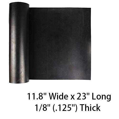 NABOWAN Solid Rubber Sheets,Strips,Rolls 1/8" (.125") Thick x 12" Wide x 23" Long, Thin Neoprene Rubber, Perfect for DIY Gasket Material, Sealing, Liner, Shield, Padding, Mat