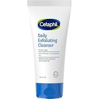 Cetaphil Daily Exfoliating Cleanser 178mL, Gentle Exfoliating Face Cleanser for All Skin Types, with Bamboo Extract, Gently Removes Dirt & Dull Skin, Soap-Free, Non-Irritating, Paraben-Free, Dermatologist Tested for Sensitive Skin
