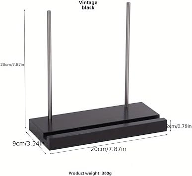 Vinyl Record Display, Now Playing Vinyl Record Holder Tabletop Display forAlbums, CDs, IPad (Black)