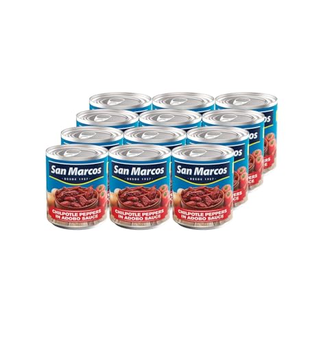 Image of San Marcos Chipotle Peppers in Adobo Sauce, 11 Ounce (Pack of 12)