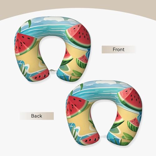 Almohada de espuma viscoelástica forma U para cuello miniatura 3