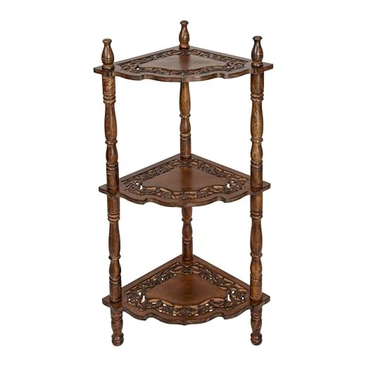 Stylish Burnt Corner Bookshelf Stand