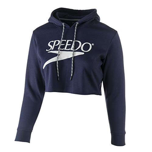 Speedo Women's Sweatshirt Vintage Cropped Hoodie Speedo Navy, Medium