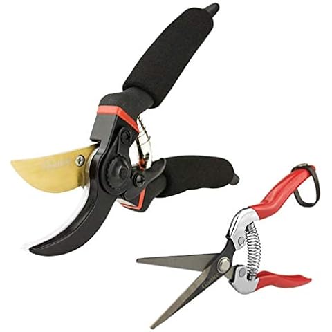 gonicc 8" Professional Premium Titanium Bypass Pruning Shears (GPPS-1003) and Micro-Tip Pruning Snip (GPPS-1008), Hand Pruners, Garden Clippers. Cover