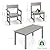 Jocoevol 9 Piece Patio Dining Sets for 8 HIPS Outdoor Dining Table Set with Umbrella Hole Table and 8 Chairs Furniture for Backyard Poolside Garden, Grey