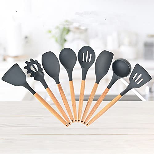 Utensílios de cozinha de silicone para cozinhar (8 peças) para utensílios de cozinha de silicone com