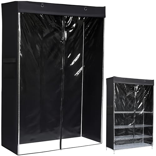Cubierta de estante contra el polvo Macoda transparente para proteger ropa y cajas 36" 2
