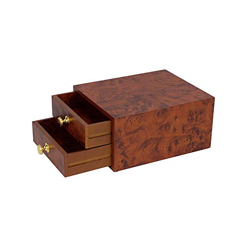 MADEIRA Garnschatulle Oberfläche Wurzelholz-Optik (leer/ 19,5 x 23,5 x 12 cm), mit Zwei herausnehmbaren Schubladen, bietet viel Stauraum und ist EIN echter Hingucker