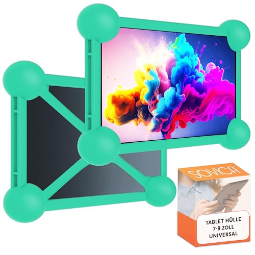Tablet hülle 7 Zoll Universal Silikon Geeignet für alle 7\" und 8“ Tablet und ebooks auf dem Markt 8 Zoll Tablet hülle (Grün)