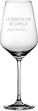 CADEAUX.COM - Verre À Vin Personnalisé Pour Une Camille - Personnalisé 1 verre - Message Personnalisable - Cadeau Anniversaire Camille - Cadeau Femme