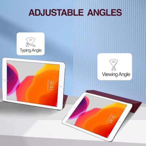 Image of MOCA Case for 10.2 inch iPad 9th 8th 7th Gen 10.2 inch iPads 2021 2020 2019 Launch A2603 A2604 A2605 A2270 A2428 A2429 A2430 A2197 A2198 A2200 Flip Cover (Burgundy, 10.2 inch iPad 9th 8th 7th Gen)