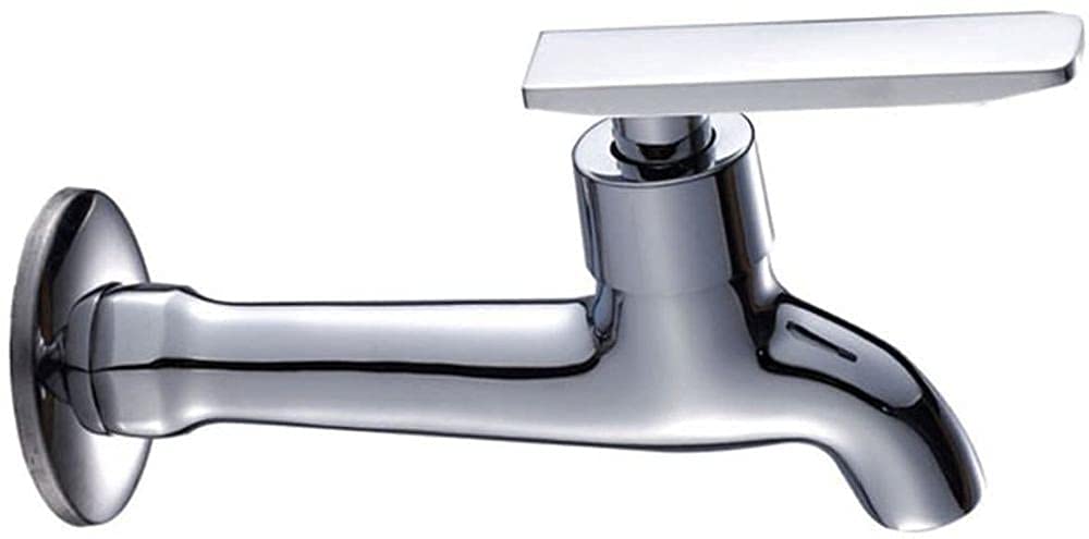 Robinet en laiton chromé pour jardin et salle de bains au design mural élégant