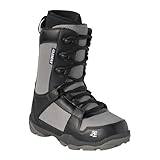 5th Element ST Lace and Dial Snowboard Boots for Men - Black Compatible with Strap Snowboard Bindings- Waterproof Liners -All Mountain Snowboarding Men Size (Gray 25, 8.0)