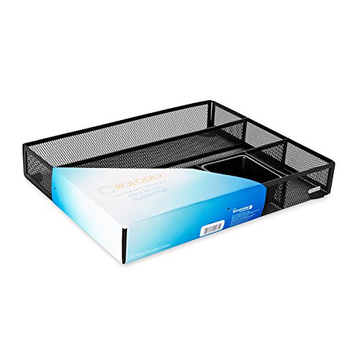 Rolodex Deep Desk Drawer Organizer, Metal Mesh, Black (22131) 11.75 Inches Long By 15.25 Inches Wide #TOP3