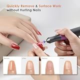 Depvko 10 sztuk ceramicznych wierteł do paznokci, 3/32 '' profesjonalne elektryczne frezy do manicure pedicure, zestaw do paznokci akrylowych żelowych, wiertło do skórek bezpieczeństwa, różowy