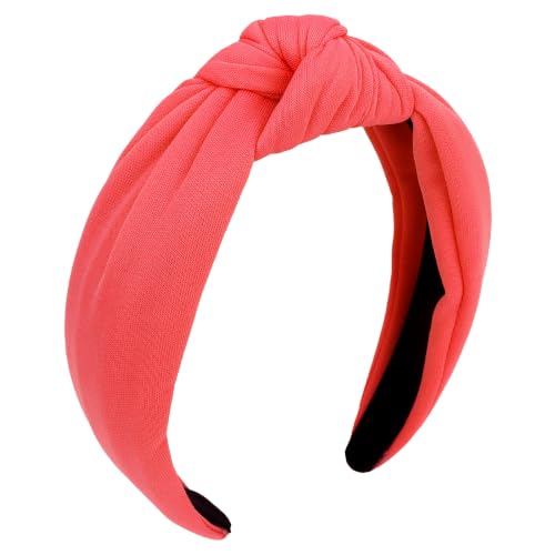 CURASA Headbands For Women Girls Red Knotted Hairband Top Knot Headband
