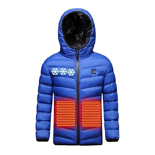 Heated Jackets for Children Winter Warm Heated Coat Boys Girls USB Charging Electric Hooded Heated Jacket Body Warmer4
