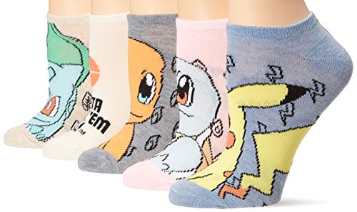 Pokemon Women's 5 Pack No Show Socks
