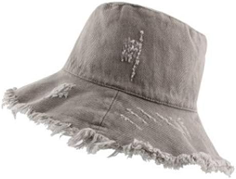 Cotton Women's Solid Color Bucket Hats 