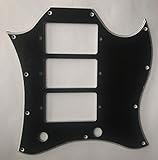 Golpeador para guitarra Gibson SG Standard 3 Pickguard (5 capas, negro)
