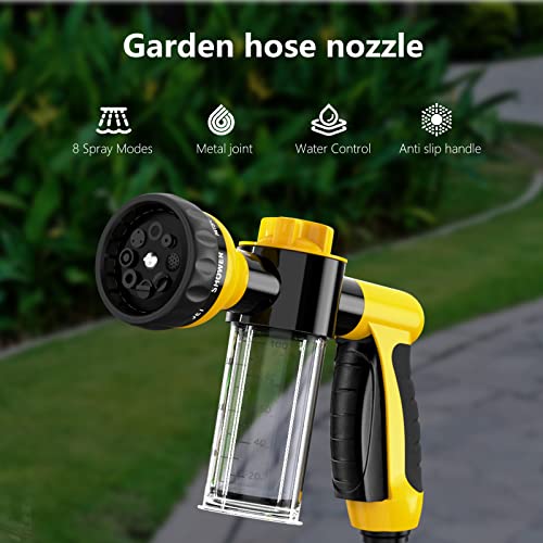 Spray Gun Nozzle, Sumlink Garden Hose Attachment Spray Gun Nozzle With Reservoir For Soap Or Fertiliser #TOP4