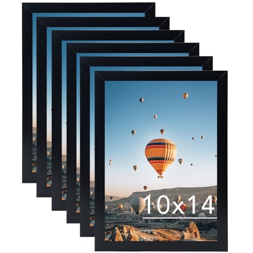 JCJMY 10x14 Picture Frame Set of 6 Black for 30 x 40cm...