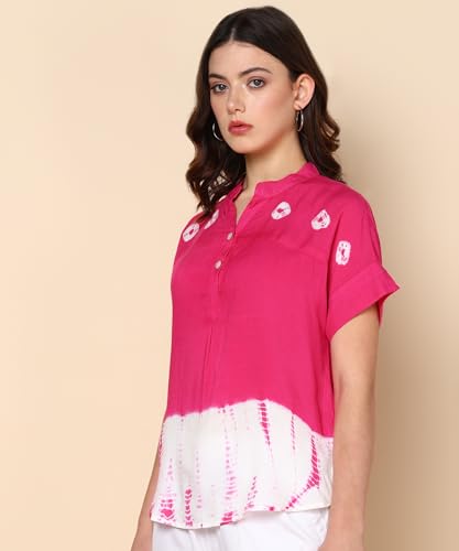 Image of Maaesa Hand Dyed Rayon Top for Women