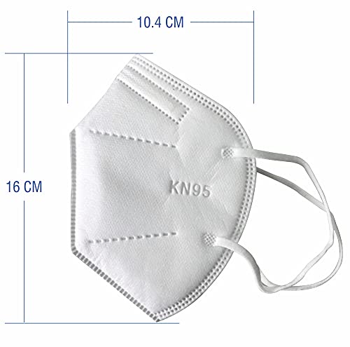 Image of Volga Nonwoven Fabric Resuable N95 Mask 5 Ply (White, Without Valve, Pack of) for Unisex