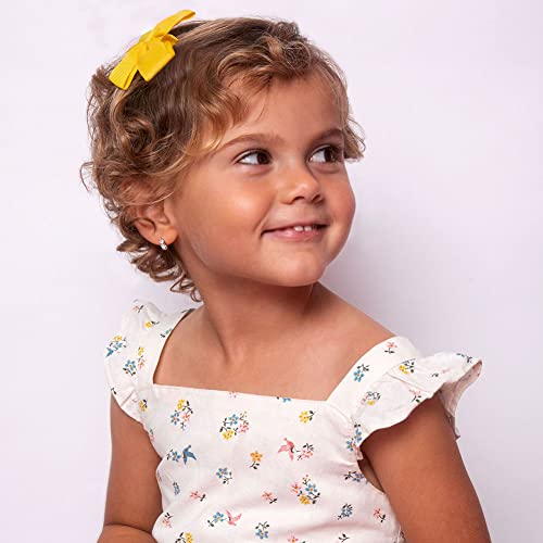 925 Sterling Silver Fashionable Heart Shaped Cubic Zirconia Huggie Earrings 10mm - Pair For Infants, Toddlers & Young Girls- Shiny & Lovable Earrings Best For Birthday Gift2