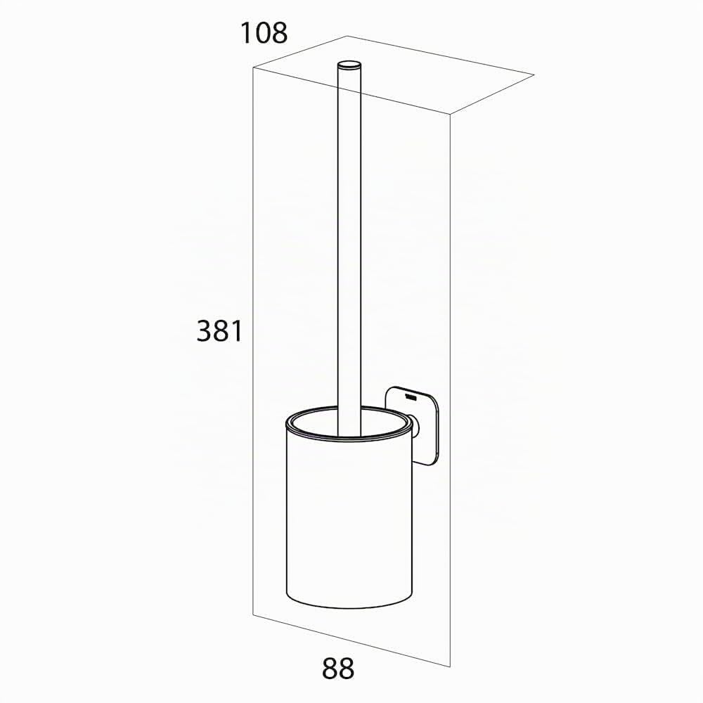 Tiger Colar Portascopino per il bagno Acciaio inox lucidato