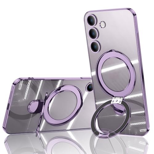 JOOBOY Galaxy S24 Plus Galaxy S25 Plus ���p �P�[�X MagSafe�Ή� �N���A �����O�t�� �X�^���h�@�\ �ϏՌ� ���C�����X�[�d ���b�L���H �X�g���b�v�z�[���t�� �X�}�z�P�[�X �M�����N�V�[s24�v���X ���C �J�o�[