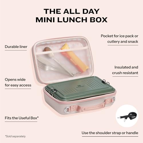 Stanley All Day Mini Lunch Box | 4.2-Quart | EVA Insulated Lunch Bag | Crush Resistant | Adjustable Strap | BPA-Free | Rose Quartz by Stanley - Used condition - CA$53.11