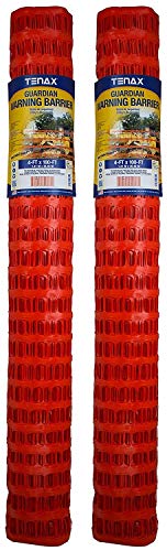Tenax Safety Fence - Guardian Economy, Orange Safety Fencing - 4 ft x 100 ft (Pack of 2) - Mesh