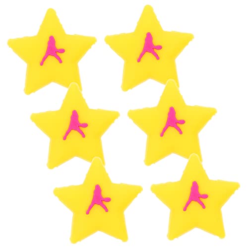 POPETPOP 6Pcs Cartoon Shaped Tennis Racket Dampeners Cute Rubber Vibration Dampeners for Reduced Shock Durable Easy to Install Tennis Accessories for All Ages