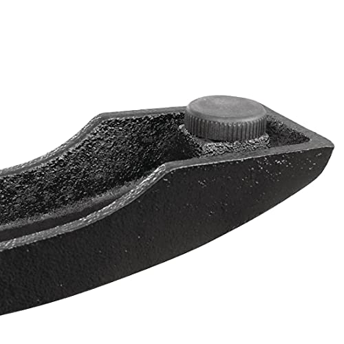 Bolero Gusseisen Tischfuß mit zwei Beinen (2er Pack), Gusseisen, Größe: 720(H)x 740(B)mm, Standardhöhe, Innen- und Außenbereich, verstellbare Füße, für Tischplatten von maximal 1600 x 900 mm, DN642