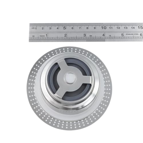 Colador y tapón pop-up para fregadero de cocina 3 en 1 acero inoxidable miniatura 5