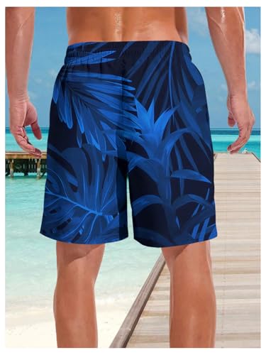 Men's Graphic Print Drawstring Waist Beach Shorts Tropical Summer Swim Trunks Swimwear2